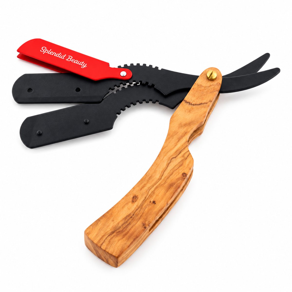 Olive Wood shavette razor, SB-RZ-001