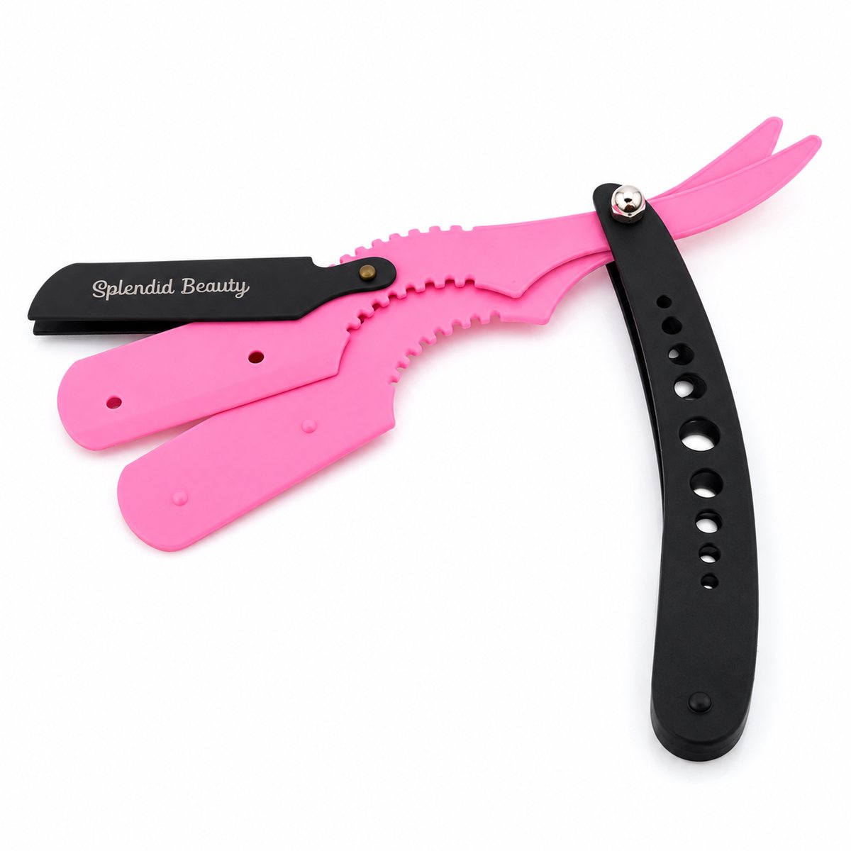 Pink and Black shavette razor, SB-RZ-016