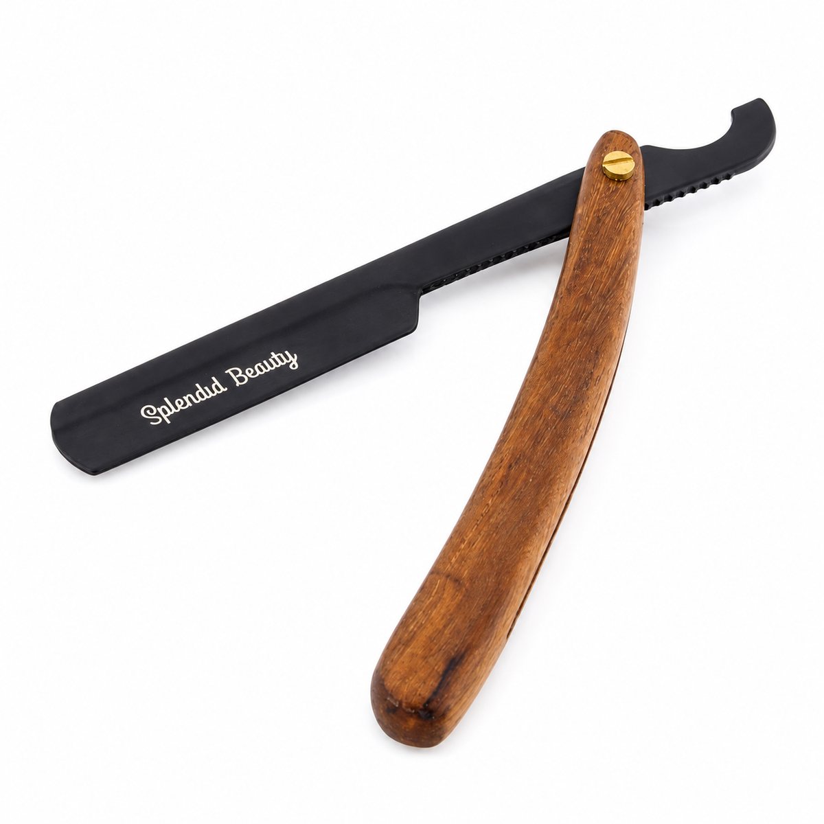 Wood Black Holder shavette razor, SB-RZ-027