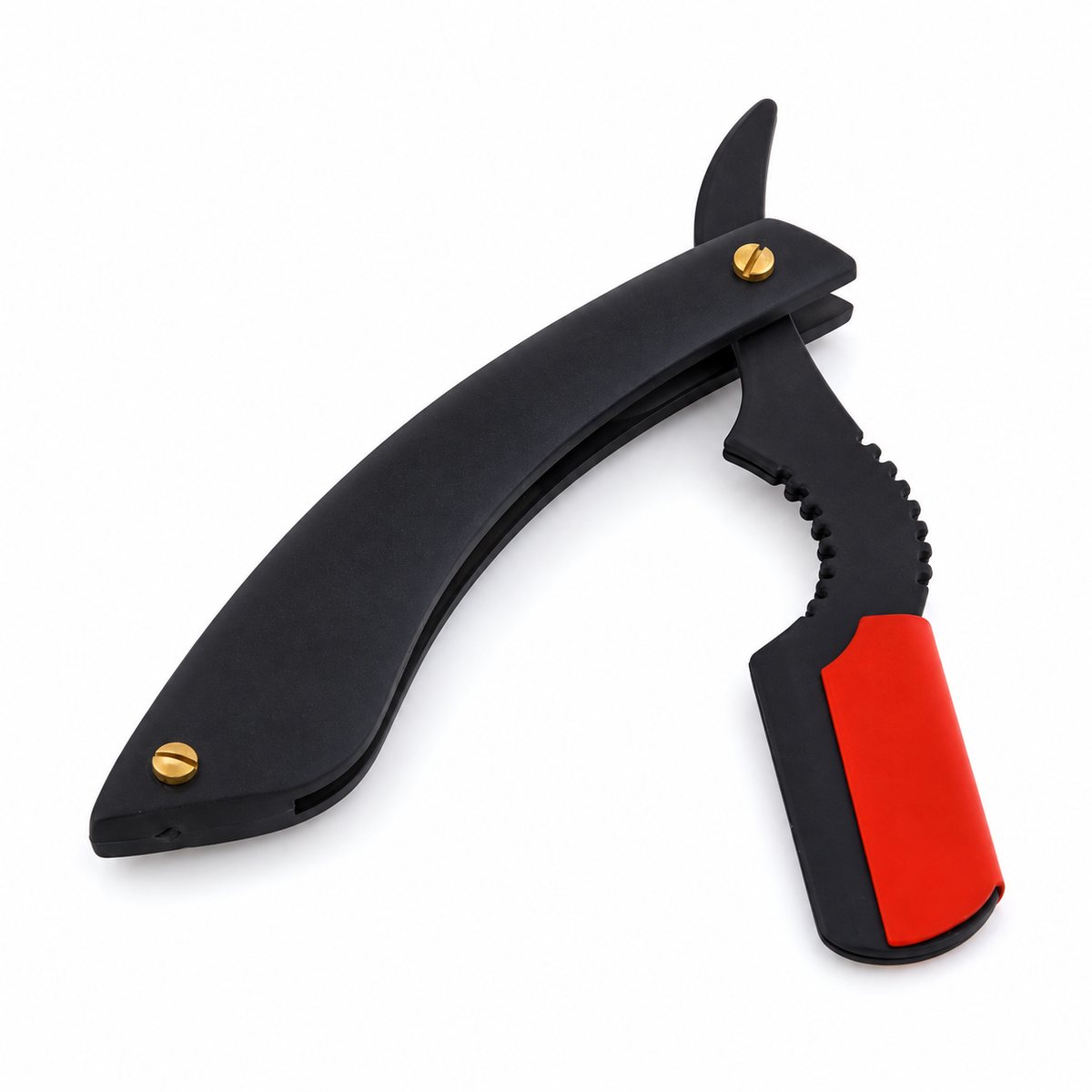Black with Red Blade shavette razor, SB-RZ-029